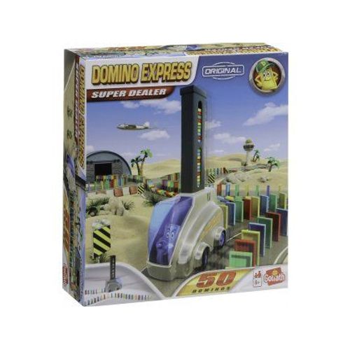 Coffret Domino Express 50 Pieces - Super Dealer - Pack Parcours Dominos Cascades - Circuit Set Jeu Construction + Carte