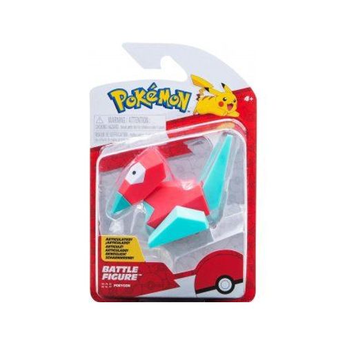 Coffret Figurine Pokemon Porycon - Figurine Combat Rouge Et Vert - Set Jouet Garcon Et 1 Carte Animaux