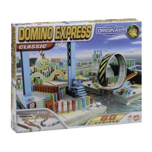Coffret Pour Domino Express 70 Pieces - Classic - Pack Parcours Dominos Cascades - Circuit Set Jeu Construction + Carte