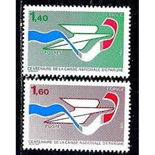 Centenaire De La Caisse Nationale D'epargne La Paire Année 1981 N° 2165 2166 Yvert Et Tellier Luxe