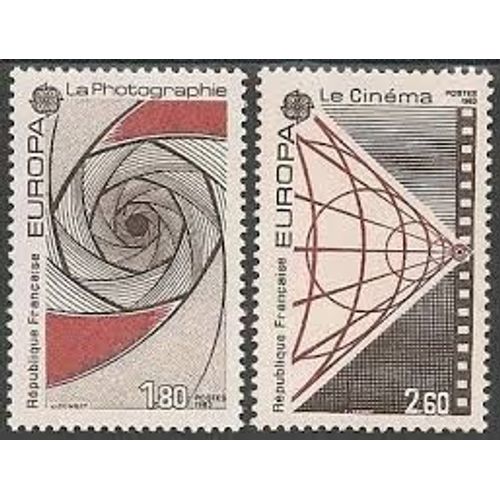 Europa : Les Grandes Oeuvres Du Génie Humain : Photopgraphie Et Cinéma La Paire Année 1983 N+ 2270 2271 Yvert Et Tellier Luxe