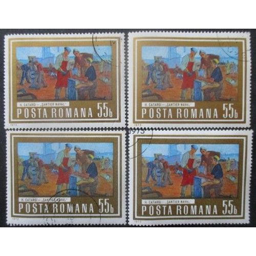 Roumanie N°2818 X 4 Oblitéré