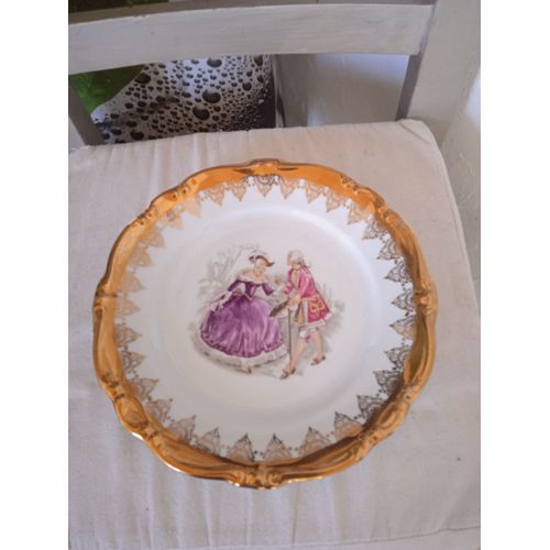 Assiette Plat Gloria  Echt Glanzgold  Fine Porcelaine