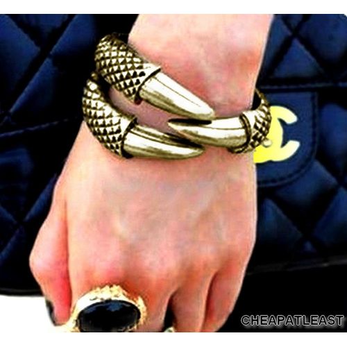 Bracelet Manchette Griffes Dragon Serres Aigle - Métal Style Bronze Cuivré Vieilli - Cheapatleast 781