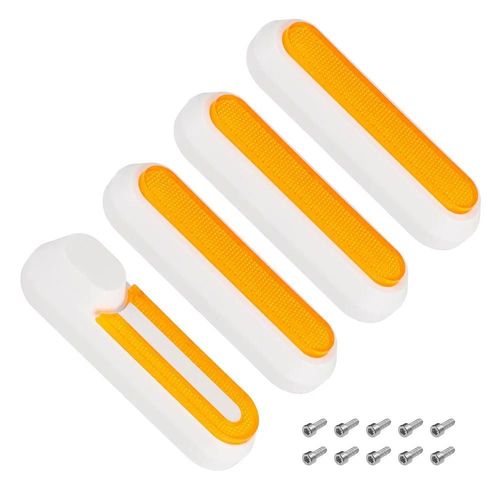 Enjoliveur De Roue Pour Trottinette Électrique Xiaomi M365 1s Pro 2, Capuchon De Moyeu, Autocollant De Protection, Blanc, Rouge, Bleu, Ensemble De 4 Pièces-White Orange 4pcs