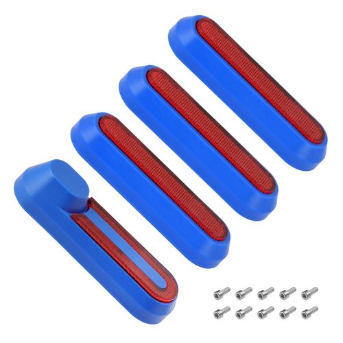 Enjoliveur De Roue Pour Trottinette Électrique Xiaomi M365 1s Pro 2, Capuchon De Moyeu, Autocollant De Protection, Blanc, Rouge, Bleu, Ensemble De 4 Pièces-Blue Red 4pcs