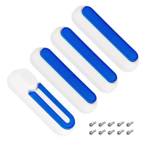 Enjoliveur De Roue Pour Trottinette Électrique Xiaomi M365 1s Pro 2, Capuchon De Moyeu, Autocollant De Protection, Blanc, Rouge, Bleu, Ensemble De 4 Pièces-White Blue 4pcs