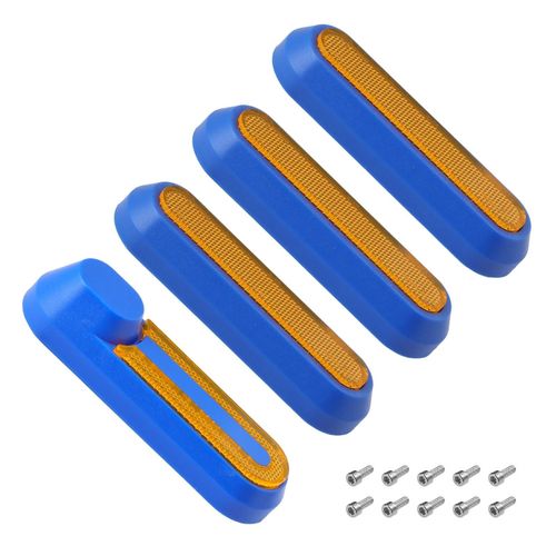 Enjoliveur De Roue Pour Trottinette Électrique Xiaomi M365 1s Pro 2, Capuchon De Moyeu, Autocollant De Protection, Blanc, Rouge, Bleu, Ensemble De 4 Pièces-Blue Yellow 4pcs