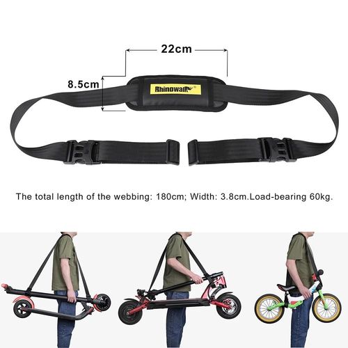 Rhinowalk ¿ Sangles De Transport Pour Vélo Et Scooter Électrique, Sangles De Transport Pour Skateboard, Portable, Ceinture, Crochet De Sangle, Adapté À Xiaomi-Sk200-Shoulder Strap