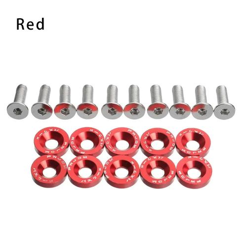 9 Pièces Pour Dualtron 123 Thunder Eagle, Fixations De Scooter, Vis De Guidon, Rondelles, Vis Décoratives De Voiture-Red