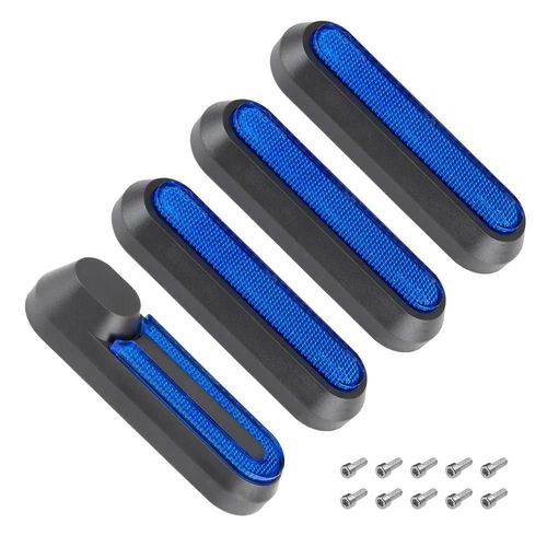 Enjoliveur De Roue Pour Trottinette Électrique Xiaomi M365 1s Pro 2, Capuchon De Moyeu, Autocollant De Protection, Blanc, Rouge, Bleu, Ensemble De 4 Pièces-Black Blue 4pcs