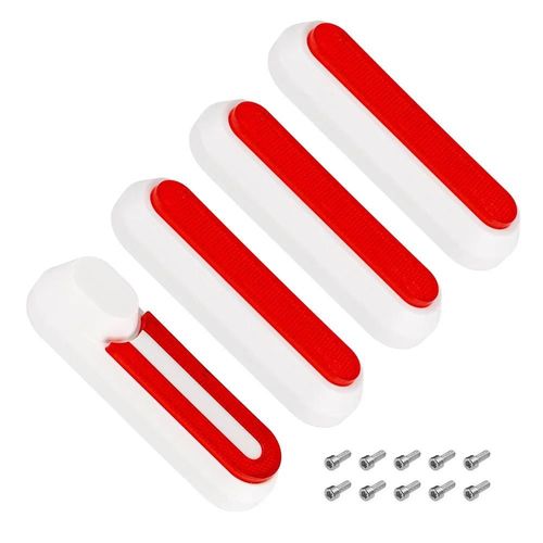 Enjoliveur De Roue Pour Trottinette Électrique Xiaomi M365 1s Pro 2, Capuchon De Moyeu, Autocollant De Protection, Blanc, Rouge, Bleu, Ensemble De 4 Pièces-White Red 4pcs