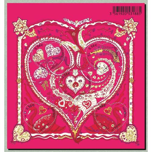 Saint Valentin : "De Tout Coeur" Hermès Feuillet 4717 Année 2013 N° 4719 4720 4721 4722 Yvert Et Tellier Luxe