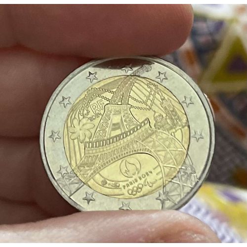 Pièce De Deux Euros Des Jo De Paris,