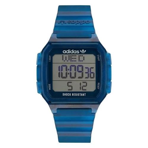 Montre - Adidas Originals - Aost22552 - Plastique Bleu - Digital - Résistante À L'eau 5 Bar