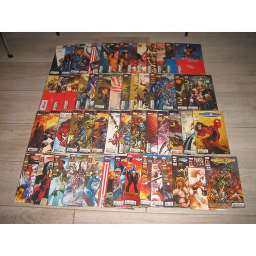 Lot 56 Comics Marvel Icons Panini Avengers Captain America Iron Man Fantastic Four En Français
