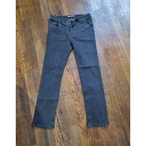 Pantalon En Jean Noir Slim Tape À L'?Il Slim Victor Taille 12 Ans