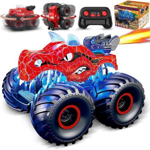 Voiture Télécommandée Enfant, Dinosaure Jouet Monster Truck Telecommande Jouet Enfant 3 4 5 6 7 8 9 Ans Garçon Jouet Garcon 3-9 Ans Voiture Dinosaure Jeux Enfant 3-10 Ans