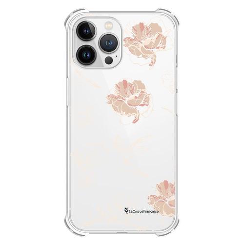 Coque Iphone 13 Pro Max Silicone Antichocs Solides Coins Renforcés Protection Housse Transparente Fleurs Blanches La Coque Francaise