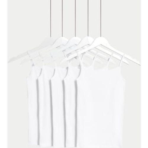 Lot De 5 Caracos En Coton Extensible (Du 5 Au 14 Ans) - Blanc