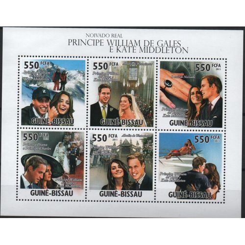 Guinée Bissau Timbre Timbre Mariage Du Prince William Et De Kate Middleton 2011