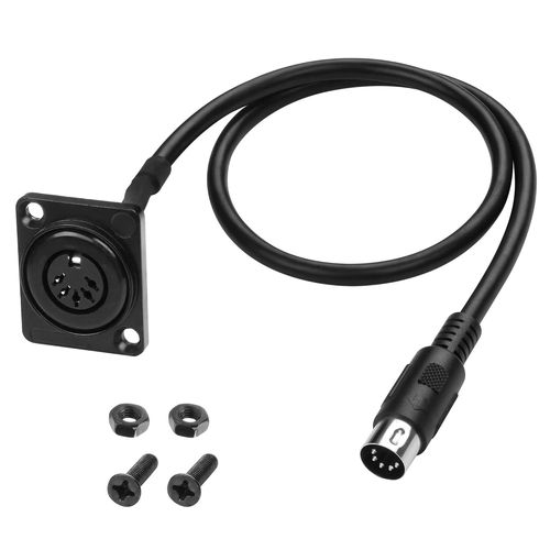 Câble D'extension Midi Din 5 Broches - Type D - Support De Panneau Din 5 Broches Vers Femelle - Pour Synthétiseur Clavier, Orgue, Piano Électrique, Guitare Midi - 53.[G439]