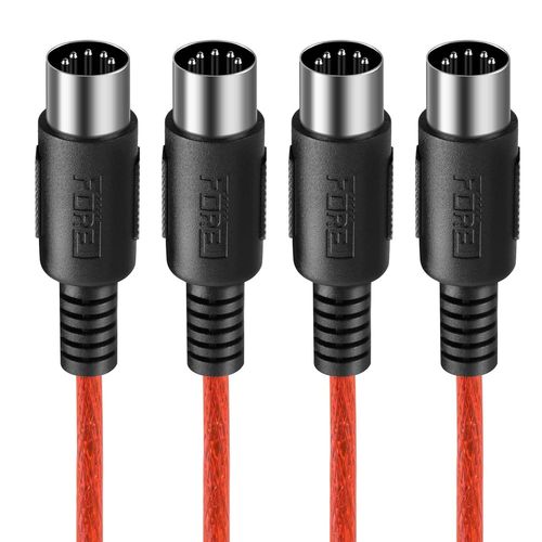 Lot De 2 Câbles Midi Mâle Vers Mâle Din 5 Broches Compatibles Avec Clavier Midi/Synthétiseur/Multi-Effets De Guitare/Interface Audio/Mixeur Audio/Amplificateur Audio/Carte Son.[G504]