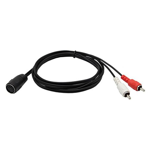 5 Pin Din Câble Midi, 5 Pi 5 Broches Din Femelle À 2 Rca Mâle Câble Audio De Qualité Professionnelle Pour Bang & Olufsen, Naim, Quad ... Système.[G542]