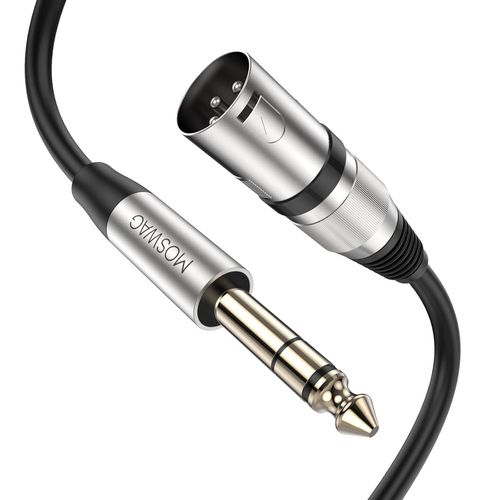 Câble Audio Jack 6,35 mm vers XLR mâle 1M, XLR mâle vers 1/4 TRS Câble stéréo pour guitare (professionnel/HiFi) Convient pour les microphones, les tables de mixage Audio, les systèmes.[G645]