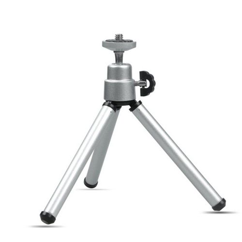 Trépied compact en métal pour smartphones et projecteurs Argent