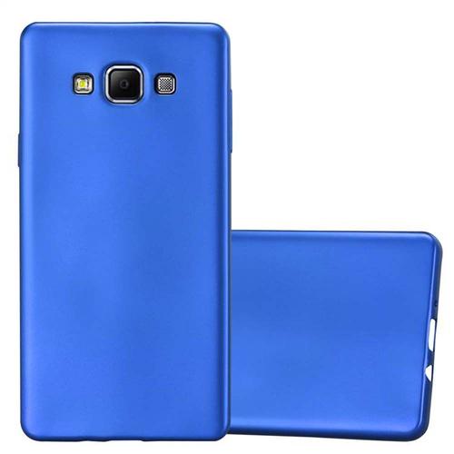 Cadorabo Housse Compatible Avec Samsung Galaxy A7 2015 En Bleu Métallique - Étui De Protection En Silicone Tpu Flexible