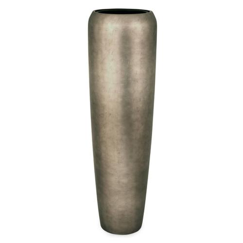 Bac Résine Synthétique Et Feuille D'argent Ø 34 Cm H 75 Cm Int. Colonne Métal Bronze