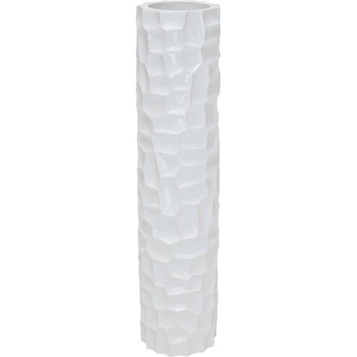 Bac Résine Synthétique Ø 30 Cm H 132 Cm Int. Colonne Blanc Glossy