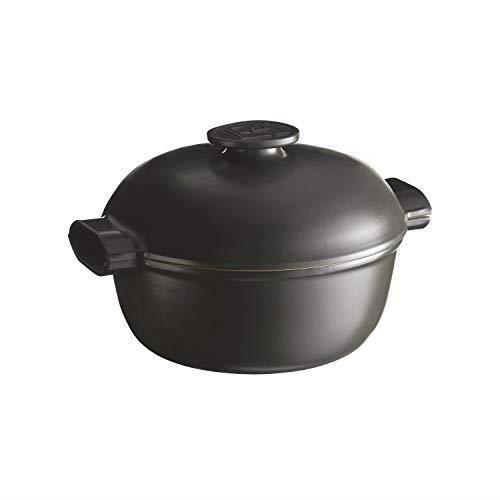 Emile Henry Eh779564 Cocottte Ronde Delight Céramique Induction, 4 Litres Noire Eh779564