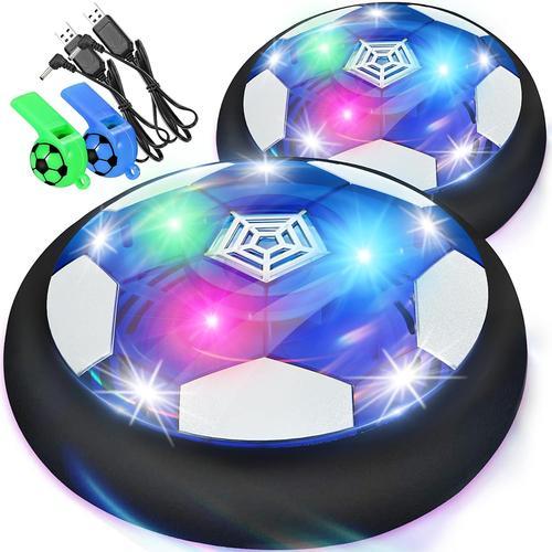 2 Pièces Air Power Football - Jouet Enfant 3 4 Ans - Rechargeable Ballon De Foot - Jouet Garcon 5 6 7 8 Ans - Led Football Enfant - Cadeau Garcon 9 10 11 12 Ans.[G1437]