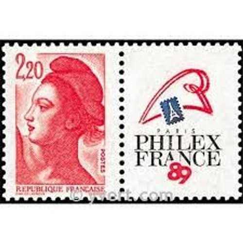 Exposition Philatélique Mondiale "Philexfrance80" Avec La Liberté De Gandon Année 1987 N° 2461 Yvert Et Tellier Luxe