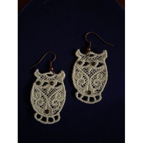 Boucles Oreilles Broderie Auto Portée