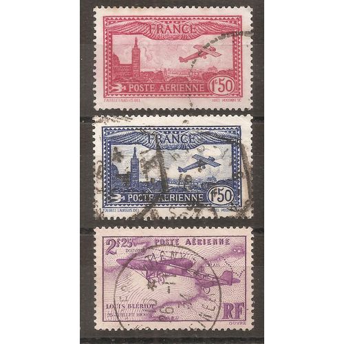 Pa 5 6 Et 7 (1930) Postes Aériennes Oblitérées En Second Choix (Cote 13,9e) (9749)