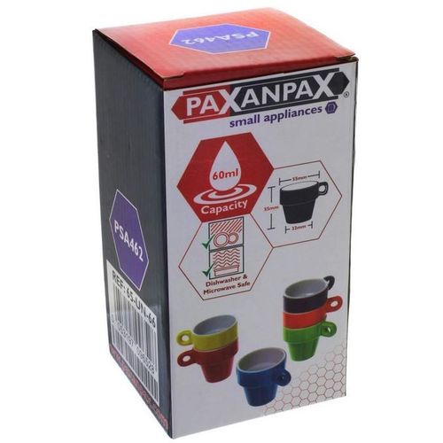 Paxanpax Psa462 Lot De 6 Tasses À Café En Céramique Empilables Avec Support, Multiples Marque : Paxanpax