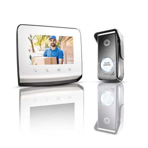 Visiophone V350 - Ecran 7 pouces - Vision nocturne - Caméra grand angle - Mémoire d'images - Pour contrôler jusqu'à 5 équipements motorisés RTS - Installation facile