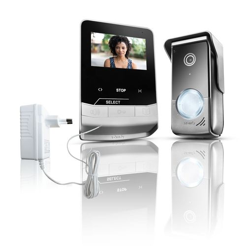 Visiophone V100 + pour piliers étroits - Moniteur Écran 4,3 Pouces - Vision Nocturne - Pour contrôler jusqu'à 5 équipements RTS