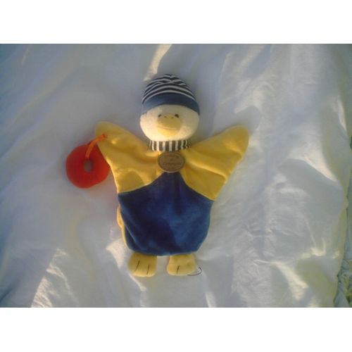 Doudou Canard Marionette Avce Anneaux Dans La Main