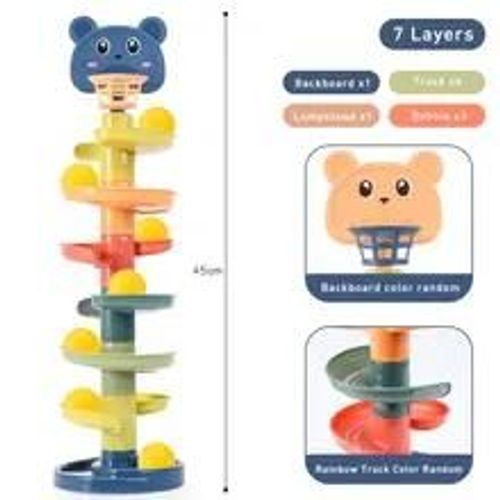 Jouets Montessori Pour Bébé De 0, 12, 24, 36 Mois, Piste, Balle Roulante, Pousser, Pop, Boule Coulissante, Éducation Précoce, Jeux Pour Enfants, Jouet Sensoriel-7 Layers