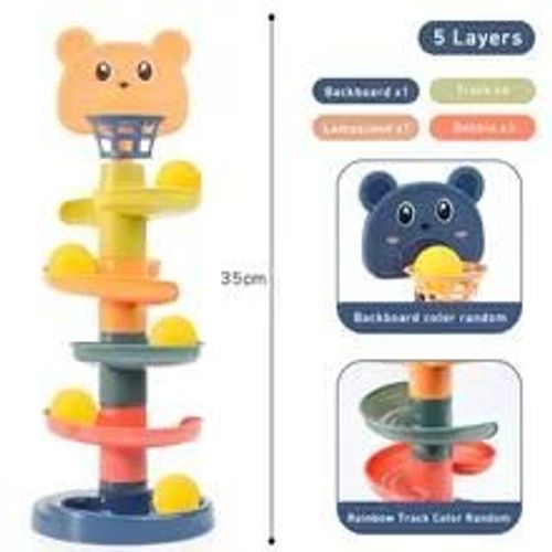 Jouets Montessori Pour Bébé De 0, 12, 24, 36 Mois, Piste, Balle Roulante, Pousser, Pop, Boule Coulissante, Éducation Précoce, Jeux Pour Enfants, Jouet Sensoriel-5 Layers
