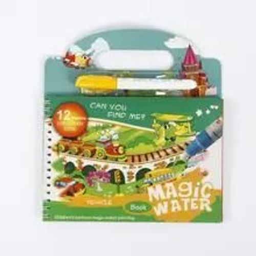 Livre De Peinture À L'eau Magique Pour Tout-Petits, Jouets D'éducation Précoce, Dessin Magique Réutilisable, Livre De Coloriage Pour Enfants, Jouets Montessori Pour Enfants-Trains