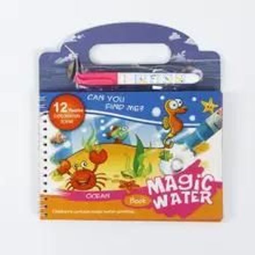 Livre De Peinture À L'eau Magique Pour Tout-Petits, Jouets D'éducation Précoce, Dessin Magique Réutilisable, Livre De Coloriage Pour Enfants, Jouets Montessori Pour Enfants-Submarine