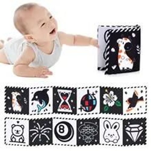 Livre De Gril Mentaires Oriel Montessori Pour Bébés, Jouets Cpull Pour Nouveau-Nés, Jouets De Nettoyage D'animaux Noirs Et Blancs, 0 À 12 Mois-C-Animals