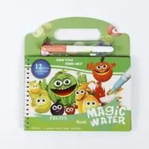 Livre De Peinture À L'eau Magique Pour Tout-Petits, Jouets D'éducation Précoce, Dessin Magique Réutilisable, Livre De Coloriage Pour Enfants, Jouets Montessori Pour Enfants-Fruits