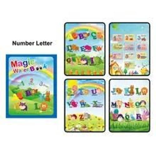 Livre De Coloriage Magique Réutilisable Montessori Pour Enfants, Livre De Dessin À L'eau, Jouets De Peinture Pour Tout-Petits-Number Letter