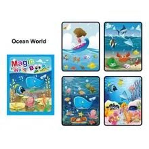 Livre De Coloriage Magique Réutilisable Montessori Pour Enfants, Livre De Dessin À L'eau, Jouets De Peinture Pour Tout-Petits-Ocean World